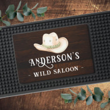 Monogram Rustic Wood Namn Saloon