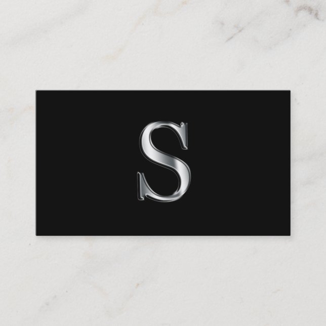 Monogram S-affärskort Visitkort (Framsida)