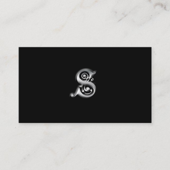 Monogram S-affärskort Visitkort (Framsida)