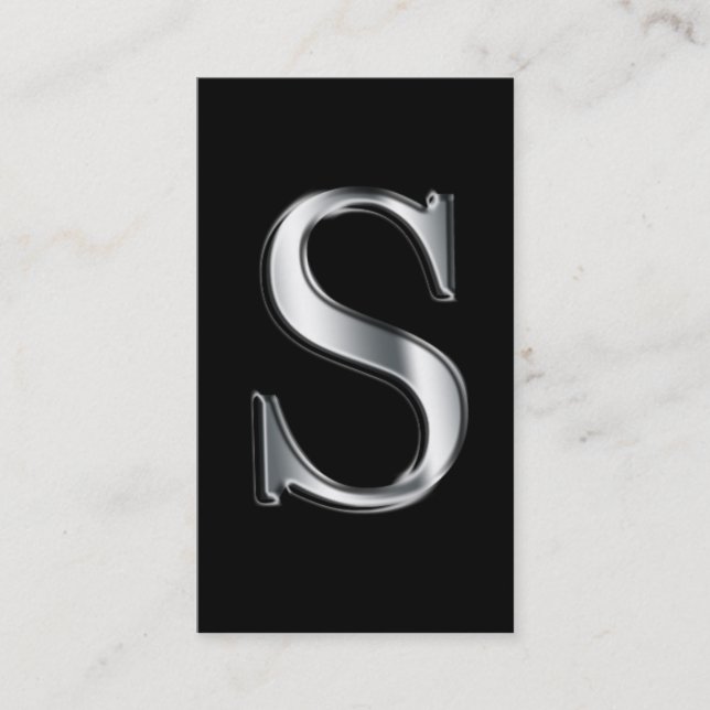 Monogram S-affärskort Visitkort (Framsida)