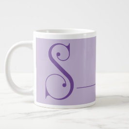 Monogram S i vacker Rulla Typografi Jumbo Mugg