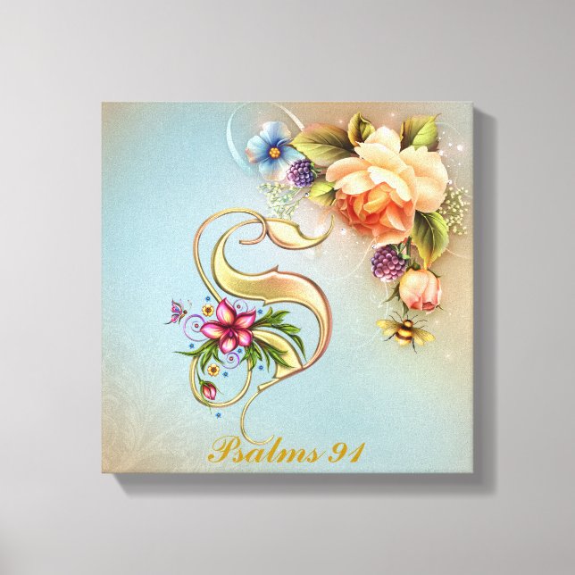 Monogram S Premium Wrapped Canvas (glapp) (Framsida)