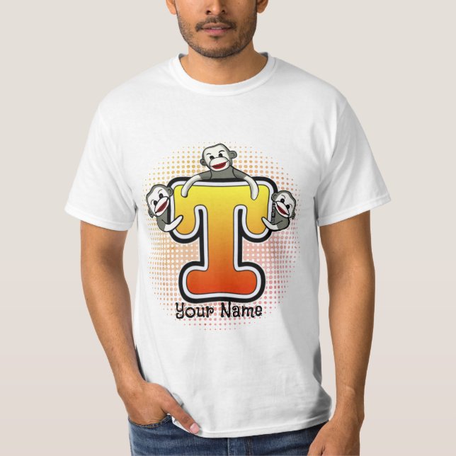 Monogram S Sock monkey T-Shirt (Framsida)