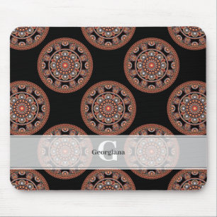 Monogram Safari Sunset Bohemian Polka Dot Mandala Musmatta