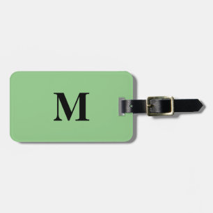 Monogram Sage Grönt Black Gift Party-förmån Bagagebricka