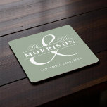 Monogram Sage Grönt Bröllop Underlägg Papper Kvadrat<br><div class="desc">Ge er händelse underskattad elegans med detta Pappra Underlägg av herr och fru Monogram Sage Grönt Bröllop Square. Den mjuka grönten som kombineras med en klassisk monogramdesign skapar ett färskt, naturligt utseende - perfekt för modern bröllop, trädgården eller det roliga. Idealisk för cocktail- eller mottagningstimmar för bord kombinerar dessa underlägg...</div>