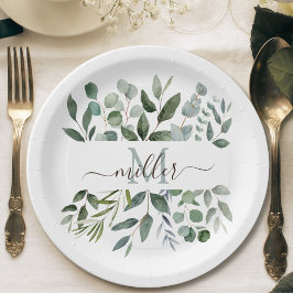Monogram Sage Grönt Eucalyptus Grey Lövs