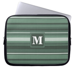 Monogram sage grönt rand laptop fodral