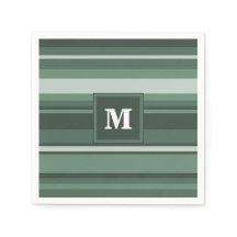 Monogram sage grönt rand