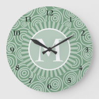 Monogram Sage Grönt Spiral - Personlig