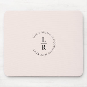Monogram, salon, minimalistisk, ljusbeige-ro musmatta