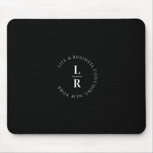 Monogram, salon, minimalistisk, svart musmatta