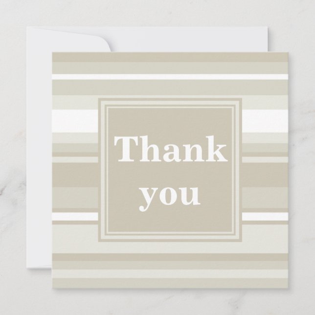 Monogram sandstone rand tack kort (Framsida)