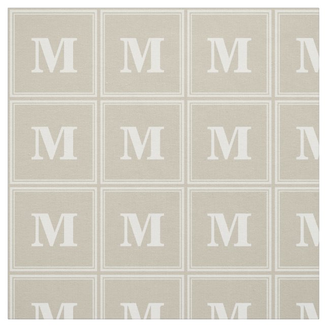 Monogram sandstone rand tyg (Provkarta)