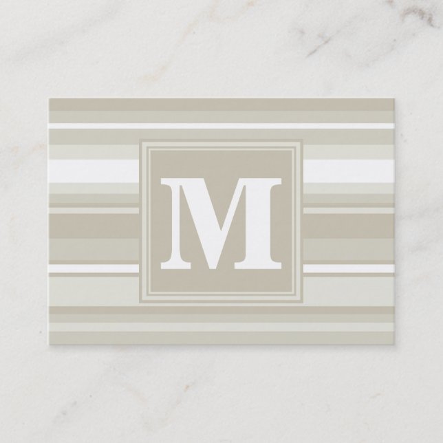 Monogram sandstone rand visitkort (Framsida)