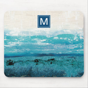 Monogram Sapphire Blue Watercolor Musmatta