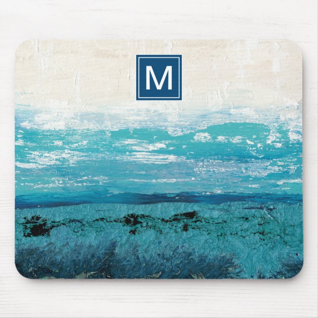 Monogram | Sapphire Blue Watercolor Musmatta (Framsidan)