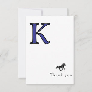 Monogram School Logotyp Personlig Namn II Tack Kort
