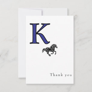 Monogram School Logotyp Personlig Namn Tack Kort