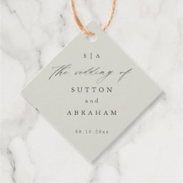 Monogram Script Bröllop Gåvor Etiketter