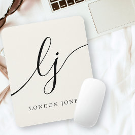 Monogram Script Calligraphy-Elegant Feminine Ivory Musmatta
