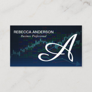 Monogram Script Grått Finansieringsöversikt Lagr Visitkort