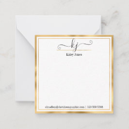 Monogram Script Namn | Från anteckningskortet Anteckningskort