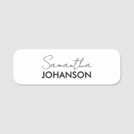 Monogram Script Namn | Modern minimal enkel Namnbricka