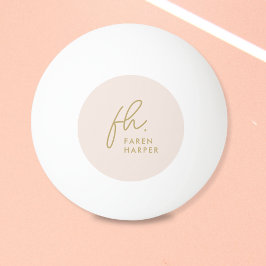 Monogram Script Personlig Namn  Rosa Guld Pingisboll