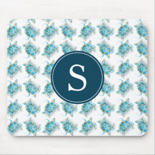 Monogram Sea Turtle Mönster Turcos Blue Musmatta