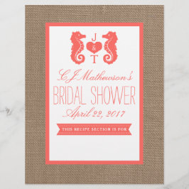 Monogram Seahorse Möhippa Recipe Divider