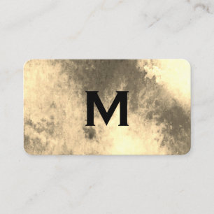 Monogram Sepia Grunge Visitkort