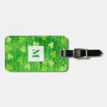 Monogram Shamrock - Anpassningsbar Luggage Tag