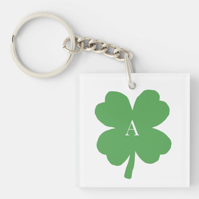 Monogram Shamrock Irish Grönt Painting (Framsidan)