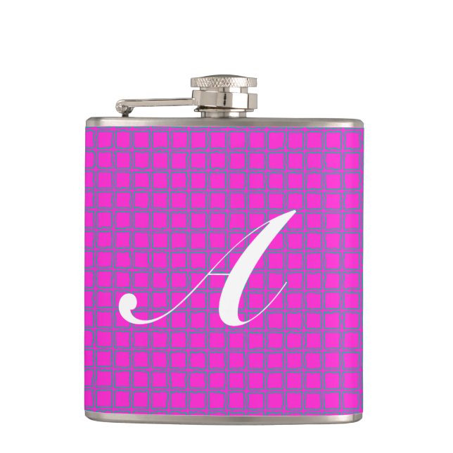 Monogram Shock rosa Cute Modern Trendig Mönster Fickplunta (Framsidan)