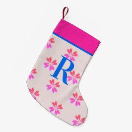Monogram Shock rosa - jul Liten Julstrumpa