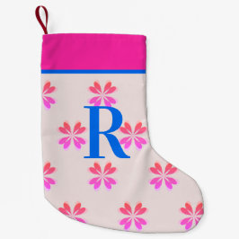 Monogram Shock rosa - jul Liten Julstrumpa