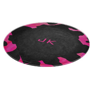 Monogram Shock rosa och svart utskrift