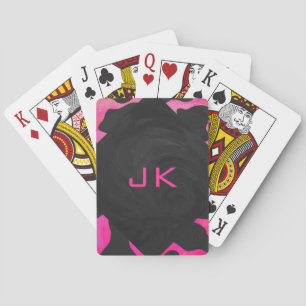 Monogram Shock rosa och svart utskrift Casinokort