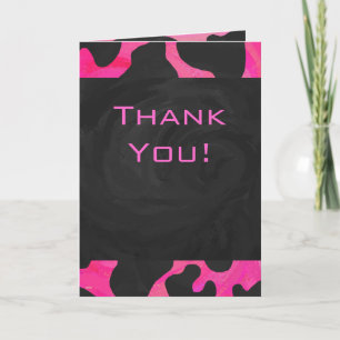 Monogram Shock rosa och svart utskrift Kort