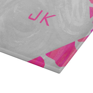 Monogram Shock rosa och vit utskrift