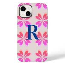 Monogram Shock rosa Retro Flower Mönster