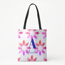 Monogram Shock rosa Watercolor Retro-Blommigt