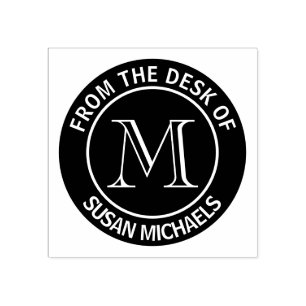 Monogram sial Rubber Frimärke Stämpel