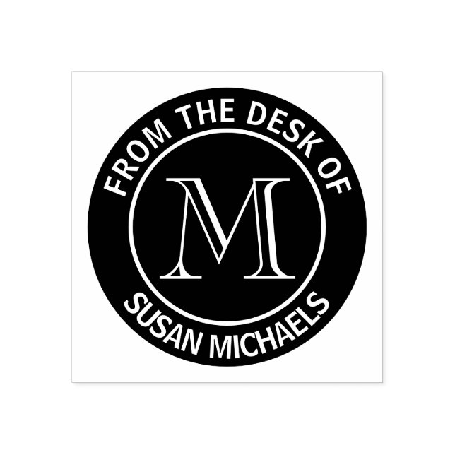 Monogram sial Rubber Frimärke Stämpel (Tryck)