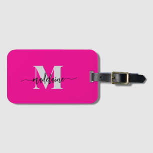 Monogram Silver Black Rosa Personal Bagagebricka
