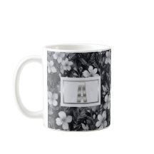 Monogram Silver Brev Blommigt Watercolor