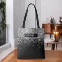 Monogram Silver Glam Glitter Gnistra Namn