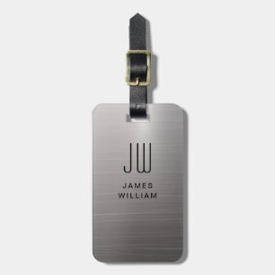 Monogram Silver Grått  Brushed Metallic Pass Bagagebricka