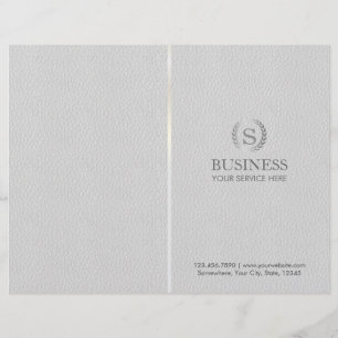 Monogram Silver Laurel Wand Grått Leather Bi-Fold